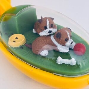 Vintage Puppy Pals Pocket Critter Key Chain Toy Pet, by Takara, WORKS